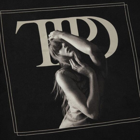 The Tortured Poets Department Spotify Exclusive Black Hoodie Taylor Swift XL - Picture 3 of 5